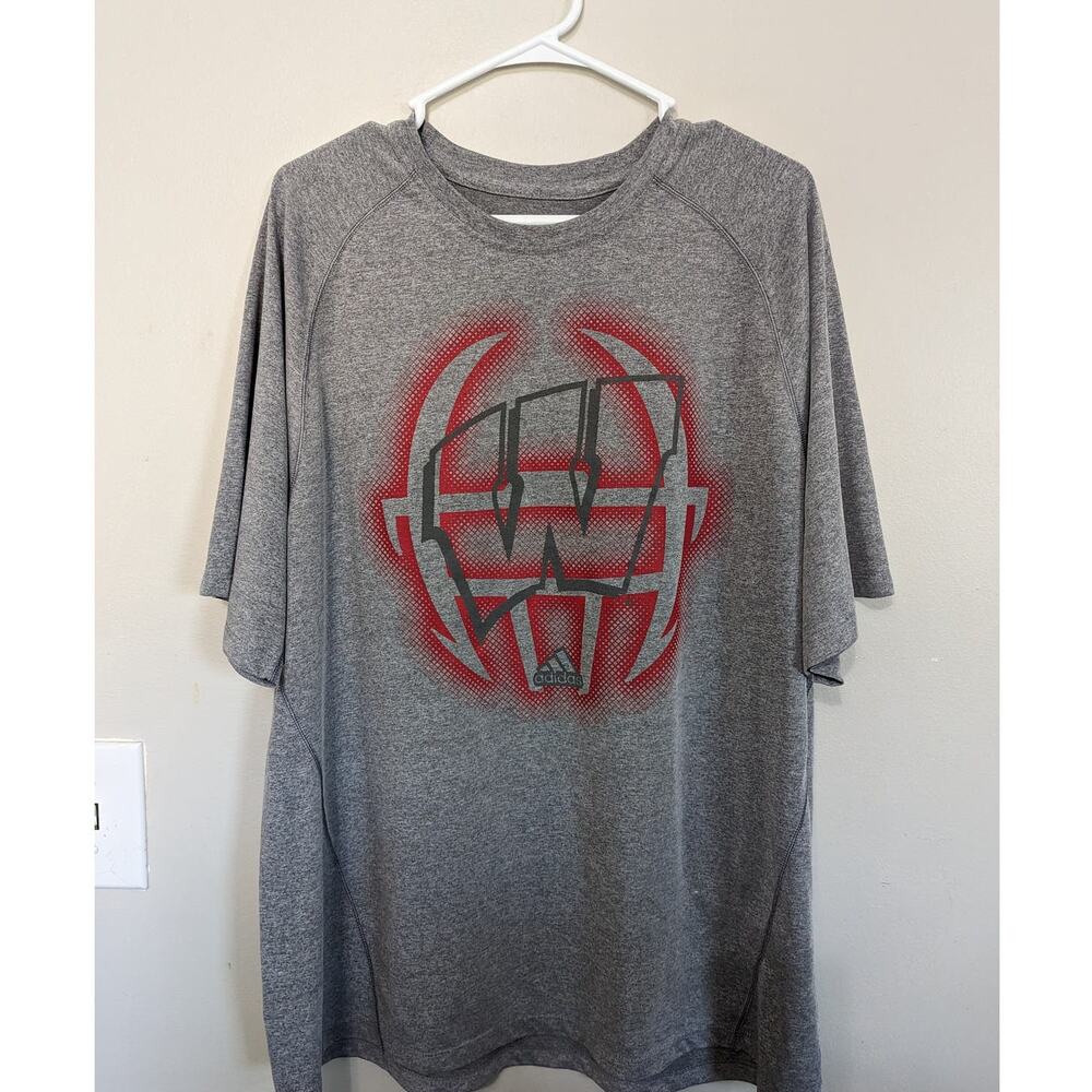 Men's Adidas Climalite gray UW Badgers Football t-shirt size XL